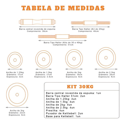 Kit de pesas rusas Halter Ring Bar 6 en 1 para culturismo, 30 kg, Yangfit