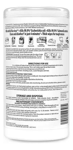 Toallitas Desinfectantes Amazon Basics Lemon & Fresh Scent,