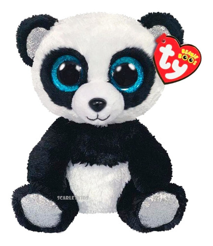 Ty Beanie Boos Peluche Mediano Panda Original Bamboo Scarlet