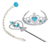 Comprar Disfraz Frozen Trenza Con Corona Y Varita  Ana O Elsa