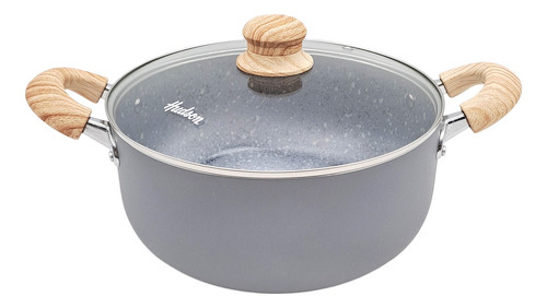 Cacerola Hudson De Aluminio C/antiadherente Granito De 26 Cm