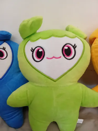 Peluche Lovely De Twice 24 Cm - Kit Genérico Azul, Amarillo,rojo Y Verde