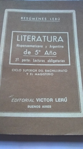 Resumenes Leru Literatura De 5º Año (e)