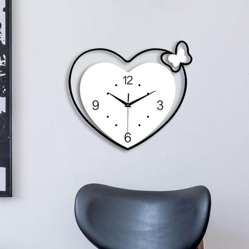 Reloj De Pared Con Forma De Corazón, Movimiento Silencioso,