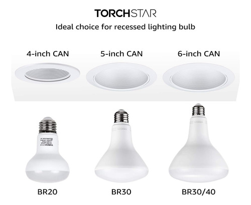 Lâmpada Led Torchstar Br30 9w, Cri90+, Regulável, Cri