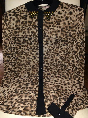 Camisa Manga Larga Mujer Semi Transparente Forever21