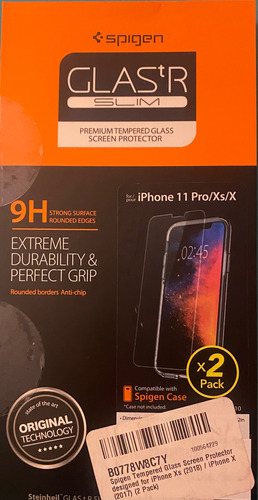 Vidrios Templados Spigen 9h Para iPhone 11 Pro Pack X 2