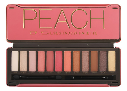 Paleta De Sombras Ojos Peach 12 Tonos Bys Cosmetics