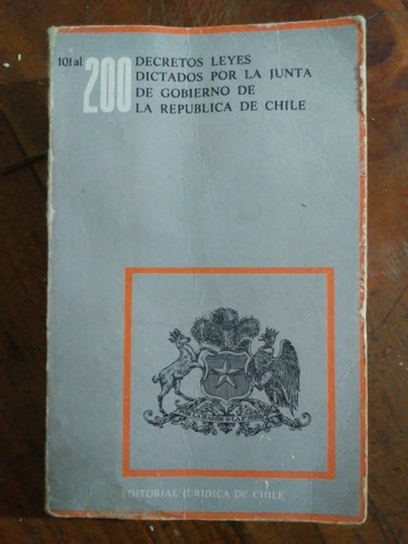 Libro Decretos Leyes Junta De Gobierno Augusto Pinochet