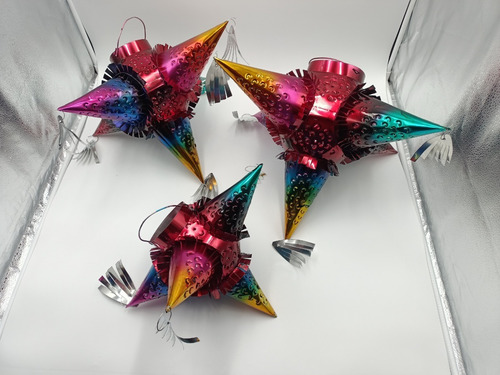 Juego De 3 Piñatas De Hojalata 30-40-50 Cm