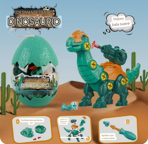 Huevos Sorpresas. Juego De Piezas De Dinosaurios Para Armar.