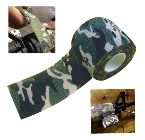 Fita Camo Tape Camuflagem Proteção Airsoft Airgun Carabina