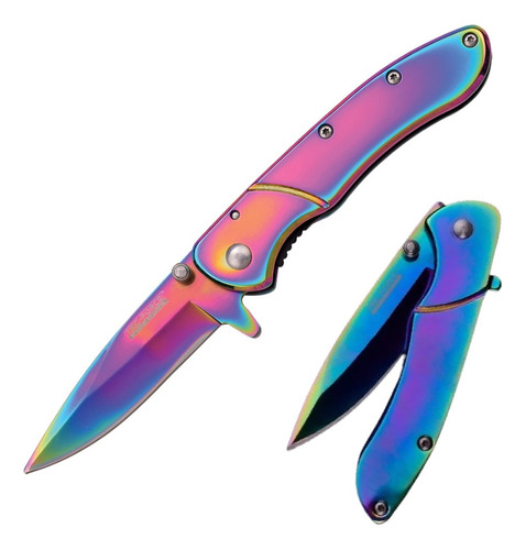 Cuchillo Navaja Rainbow Tornasolada Tac Force Speedster