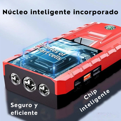 Arrancador De Batería Auto Usb 26000mah Power Bank Linterna