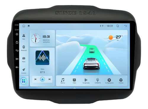 Multimidia Renegade 15/23 9p Android Carplay 2/32gb Voz