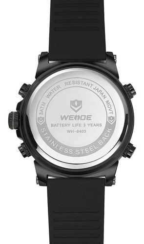 Relógio Masculino Weide Anadigi Preto 10467