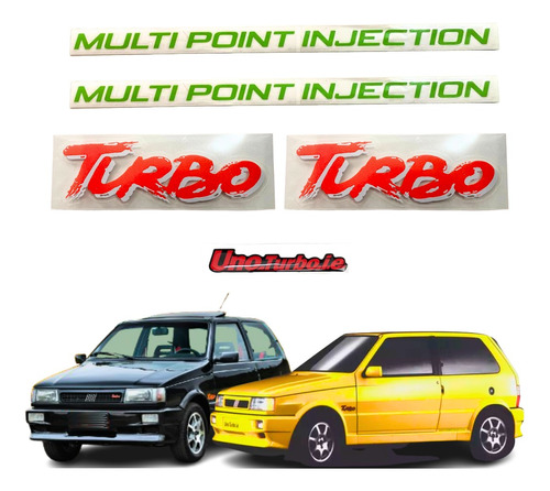 Kit Adesivo Uno Turbo 1.4 I.e Lateral E Painel