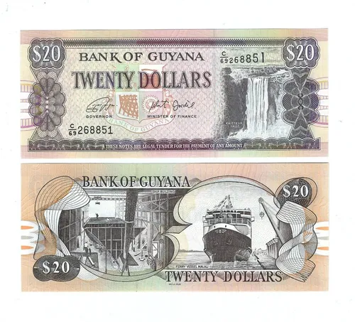 Guyana - Billete 20 Dólares 1996 - Unc (Usado)