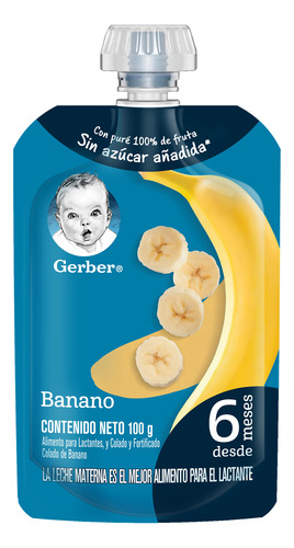 Compota De Banana 100gr Gerber 2 Unds