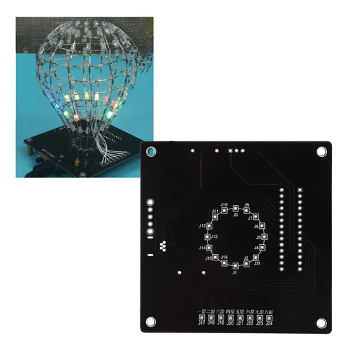 Kit De Espectro Led Diy 5v Usb Vertical Ball Projetado Pela