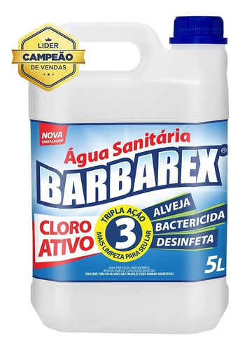 Barbarex água sanitária galão 5l