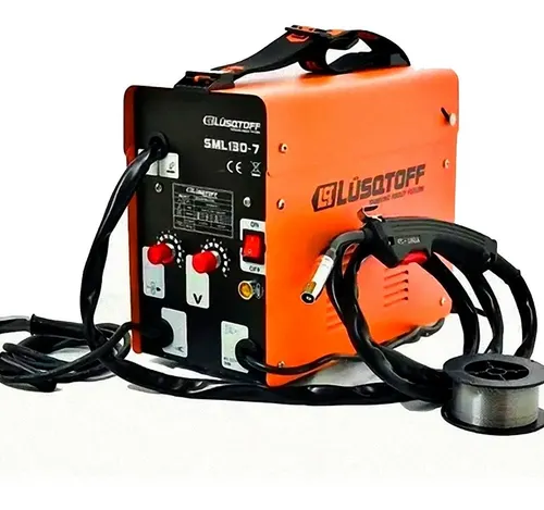 comprar Soldadora Inversor Mig Flux Sin Gas 120a Lusqtoff Color Naranja\u002FNegro Frecuencia 50 Hz