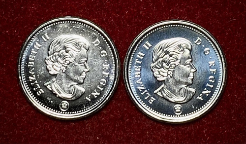 Lote X2 Monedas Canada 2021 Común Y Esmaltada Míralas