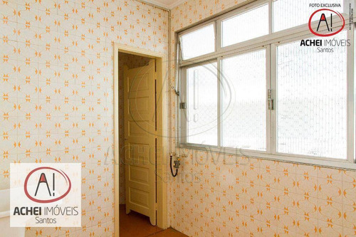Imagem 12 de 28 de Apartamento Com 3 Dormitórios, Dependência Completa, Vaga Demarcada À Venda, 93 M² Por R$ 520.000 - Gonzaga - Santos/sp - Ap10663