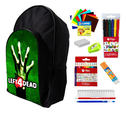 Super Combo Mochila + Utiles De Left 4 Dead #411