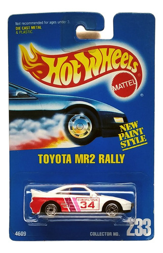 Hot Wheels Toyota Mr2 Rally Mainline Año 1991