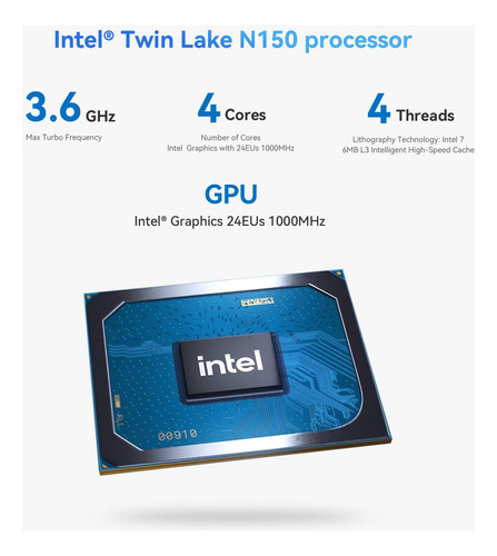 Trigkey Key-n150 Mini Pc, Intel Twin Lake Hasta 3.60 Ghz) Mi