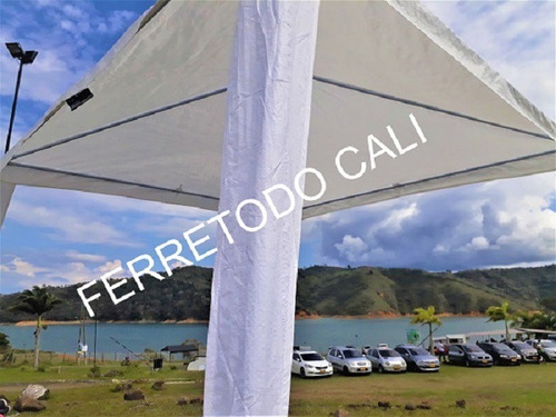 Toldo Carpa Blanca Desarmable Tubería De Hierro Base 3x2 Mts