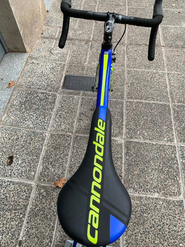 Bicicleta Cannondale Ruta Superstix Evo Full Carbono Y 54 Amarillo Y Azul 54 Cm (Usado)
