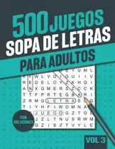 Comprar Libro : 500 Sopa De Letras Adultos Libro De Sopa De Letras.