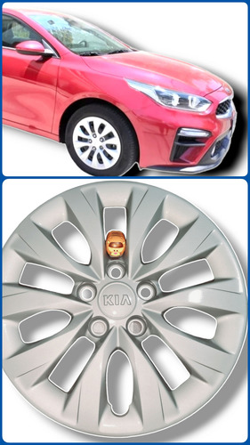 3 Tapones Rin De Acero Para Kia Forte Pintura Original (Usado)