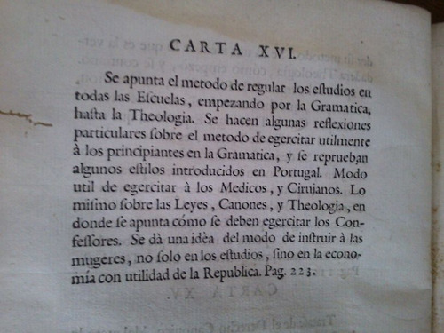 Imagen 7 de 8 de Método De Estudiar - Barbadiño / Verney 1760 Educación Mujer