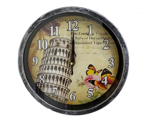 Reloj De Pared Colgar Hermoso Decorativo 23cm. Diametro