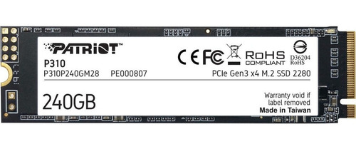 Disco Duro Ssd Patriot 240gb P310 M.2 3d Nand Pcie Gen 3x4