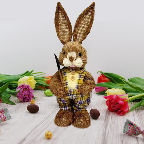 Imagen 5 de 5 de 2 De De Paja Artificiales De Primavera De Pascua Para
