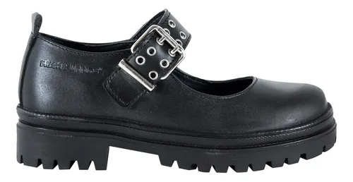 Zapato Ni a Hush Puppies 1266 Piel Negro Escolar 18 Al 21.5
