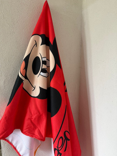 Toalla Mickey Mouse De Microfibra - Secado Rápido Rojo