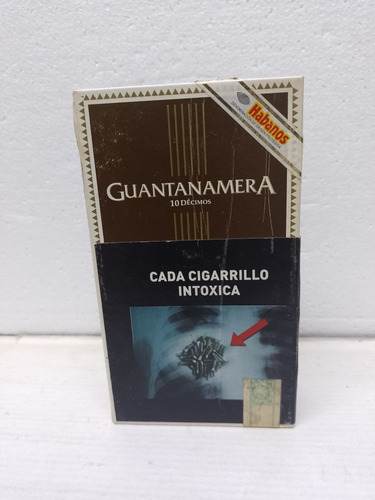 Caja De Habanos Guantanamera 10 Decimos Vacia Con Etiquetas 