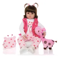 Comprar Boneca Bebê Reborn Menina 45cm - Certificado Inmetro - Corpo de Tecido, Vinil Realista, Cabelos Naturais, Certidões, Acessórios Completos, Roupa, Mamadeira, Chupeta, Marca Lorben, Presente Perfeito