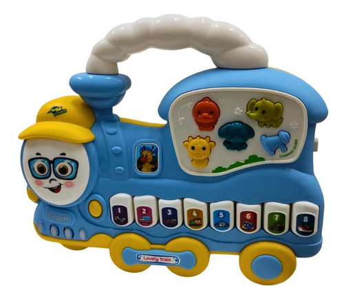 Teclado Musical Infantil Trenzinho Magico - Ckstoys Cor Azul