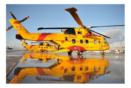 Vinilo 30x45cm Helicoptero Amarillo Por Despegar Canada