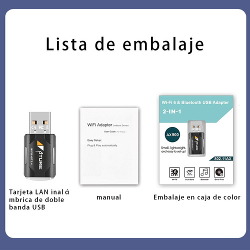Tarjeta De Red Sin Unidad Wifi6 + Bluetoo 5.4 2 En 1