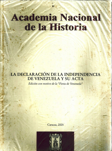 Libro Fisico Academia Nacional De La Historia Caracas 2005
