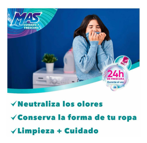 Detergente Líquido Ropa Telas Más Cuidado Y Frescura 10 L
