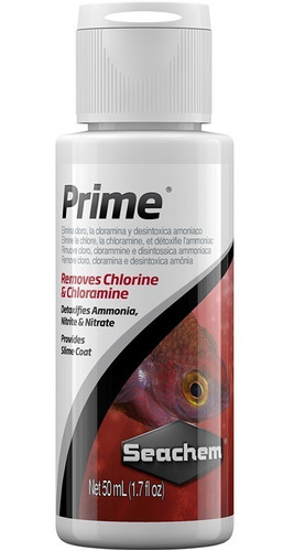 Acondicionador Prime Seachem Nitrito 50ml Rinde 2000 Litros