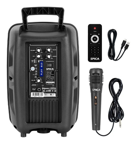 Imagen 5 de 5 de Parlante Spica SP-4408 portátil con bluetooth